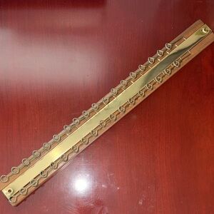 MCM Tie/Scarf/Belt Holder - Walnut Wood with Brass - Made in USA - Wall mounted